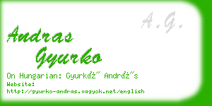 andras gyurko business card